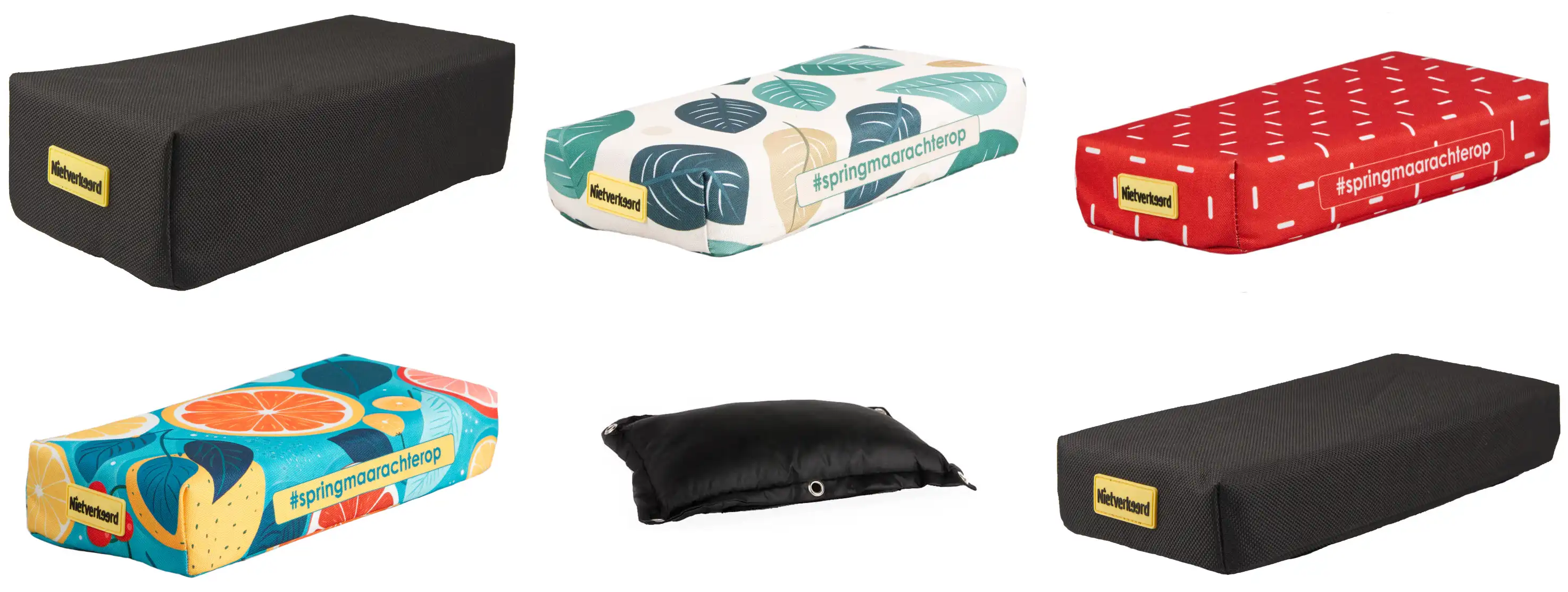 Wygodne poduszki na tylny bagażnik rowerowy Niet Verkeerd Eco